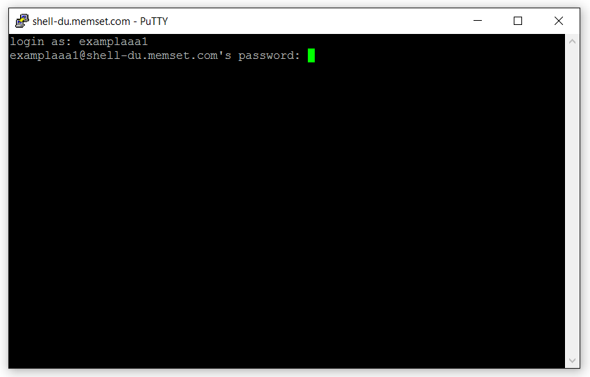 Using PuTTY on Windows Documentation Memset